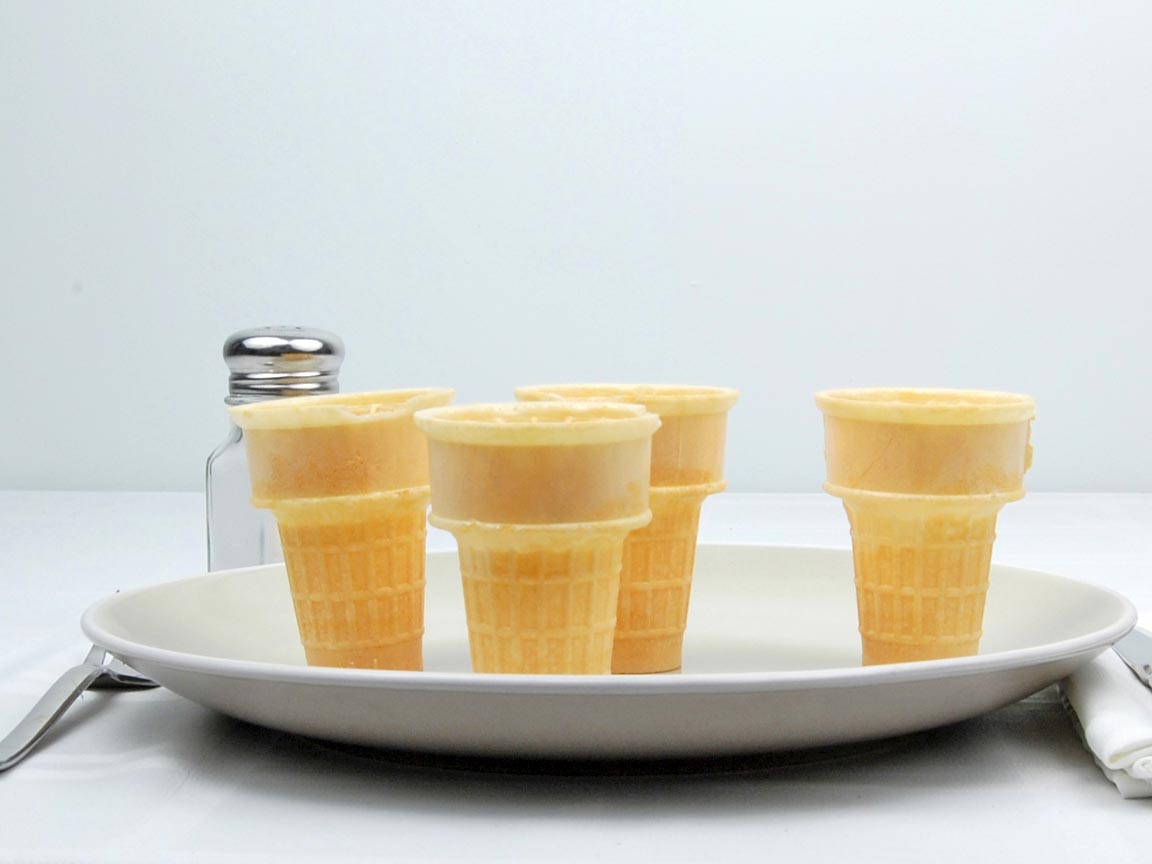 Calories in 4 cone(s) of Cake Ice Cream Cone