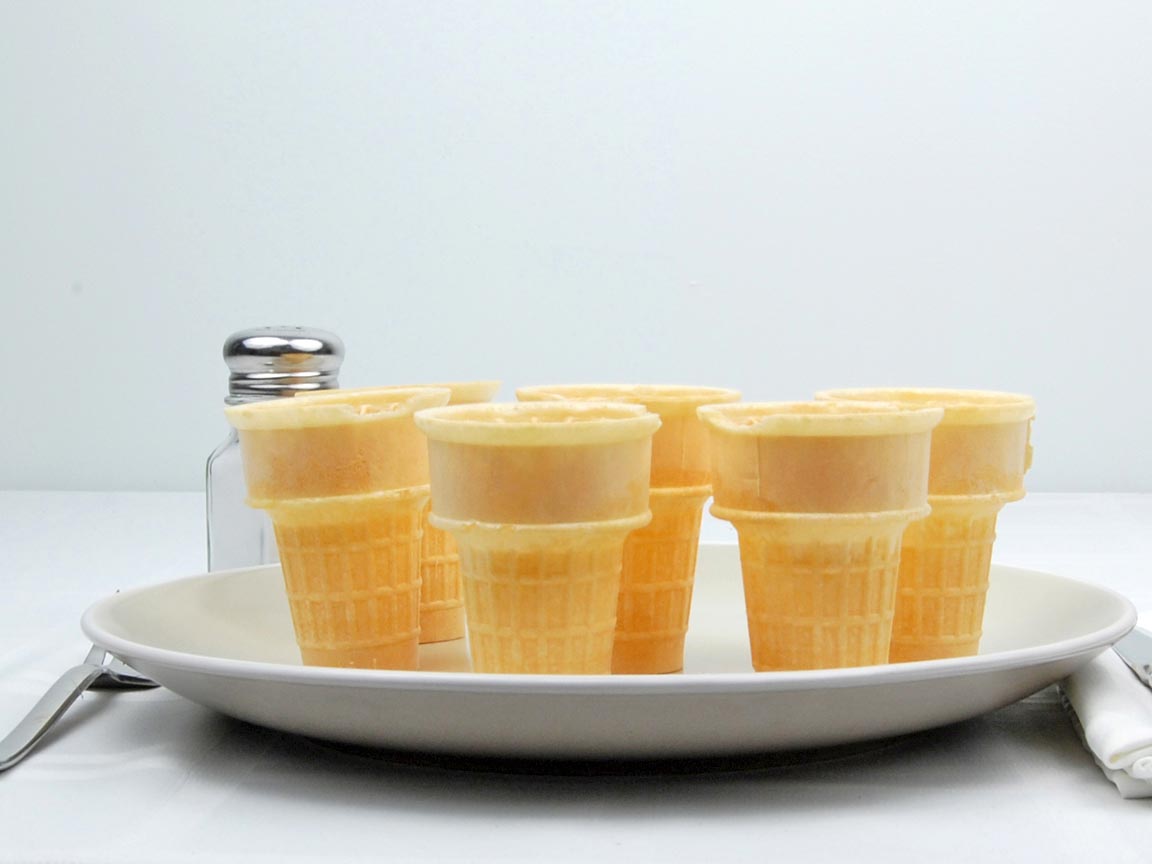 Calories in 6 cone(s) of Cake Ice Cream Cone