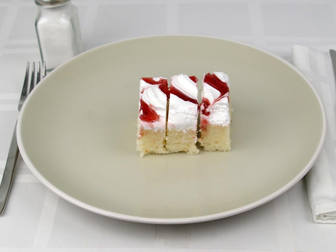 Calories in 0.75 piece(s) of Cake - White Raspberry