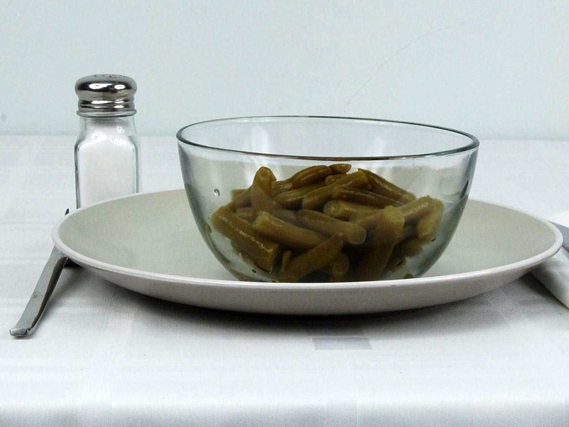 Calories in 1.25 cup(s) of Green Beans - Canned