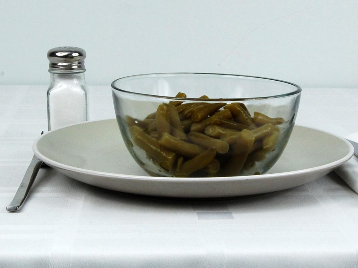 Calories in 1.5 cup(s) of Green Beans - Canned