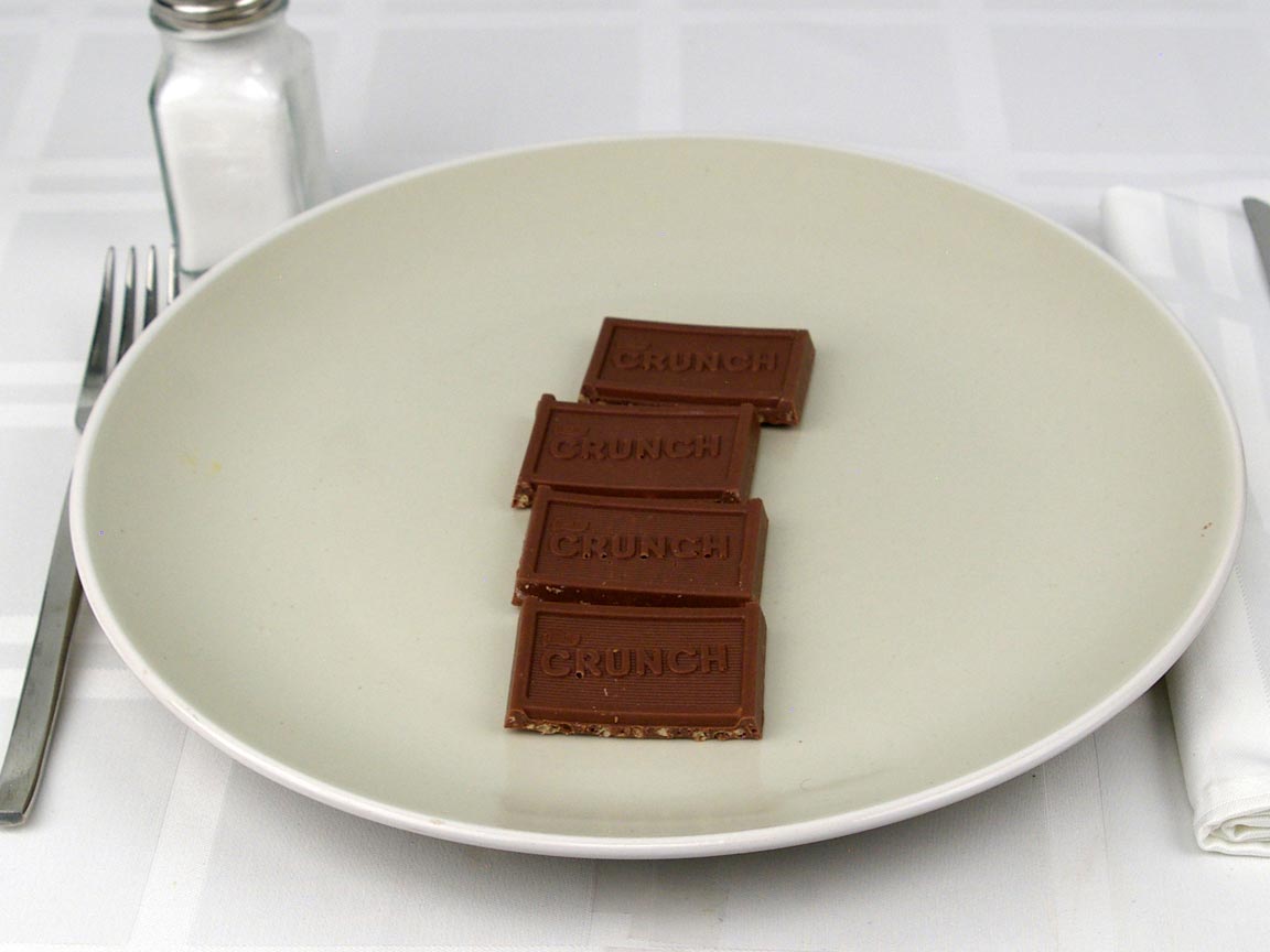 Calories in 1 bar(s) of Nestle Crunch