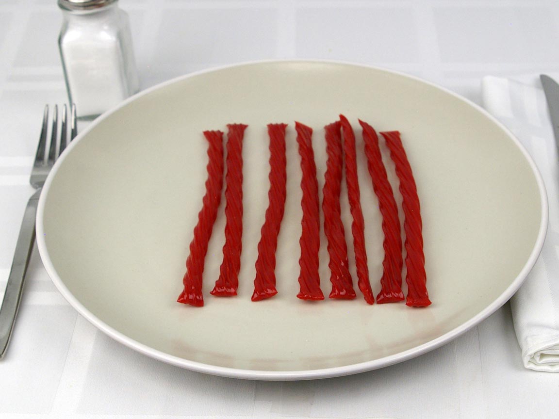 Calories in 8.04 piece(s) of Twizzlers