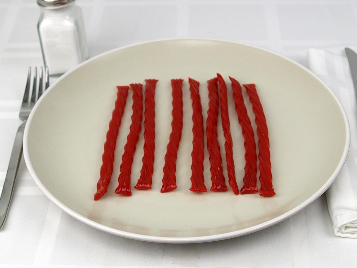 Calories in 9.04 piece(s) of Twizzlers