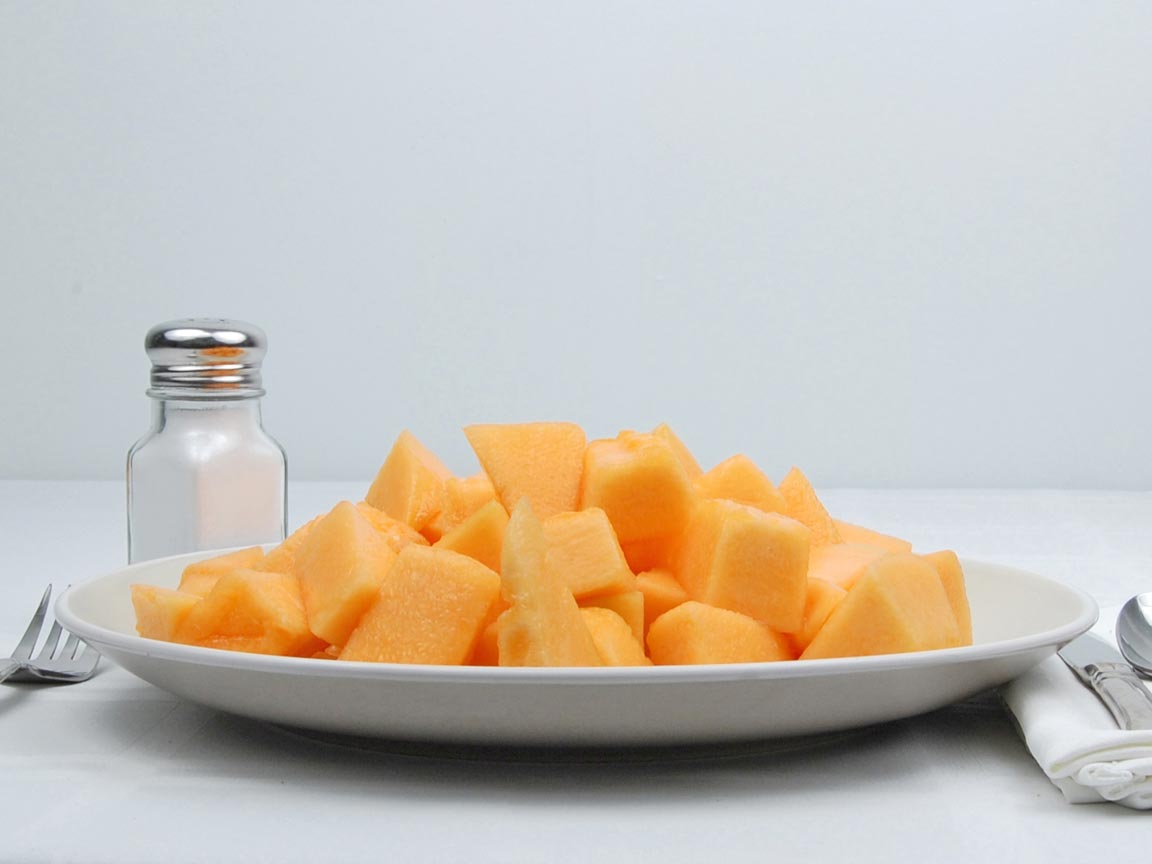 Calories in 1070 grams of Cantaloupe