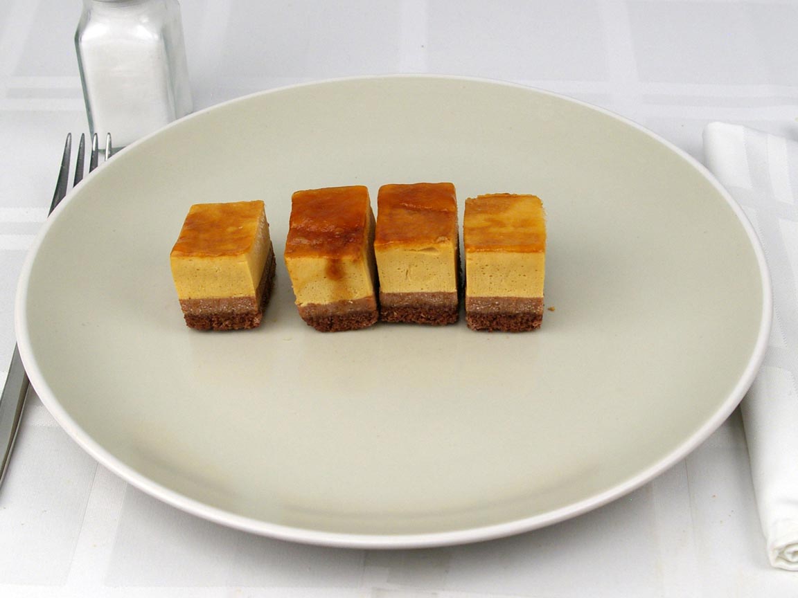 Calories in 4 piece(s) of Caramel and Chocolate Cake