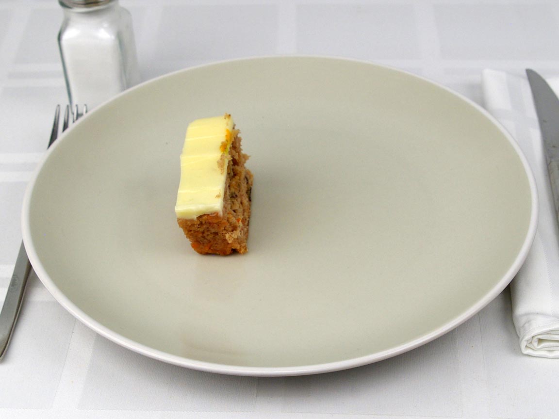 Calories in 0.25 piece(s) of Carrot Cake