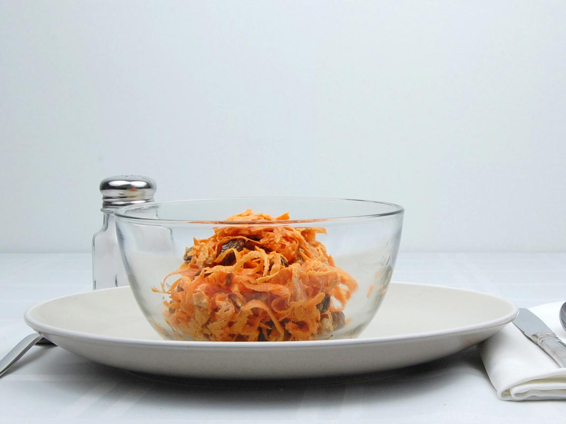 Calories in 1.25 cup(s) of Carrot Raisin Salad