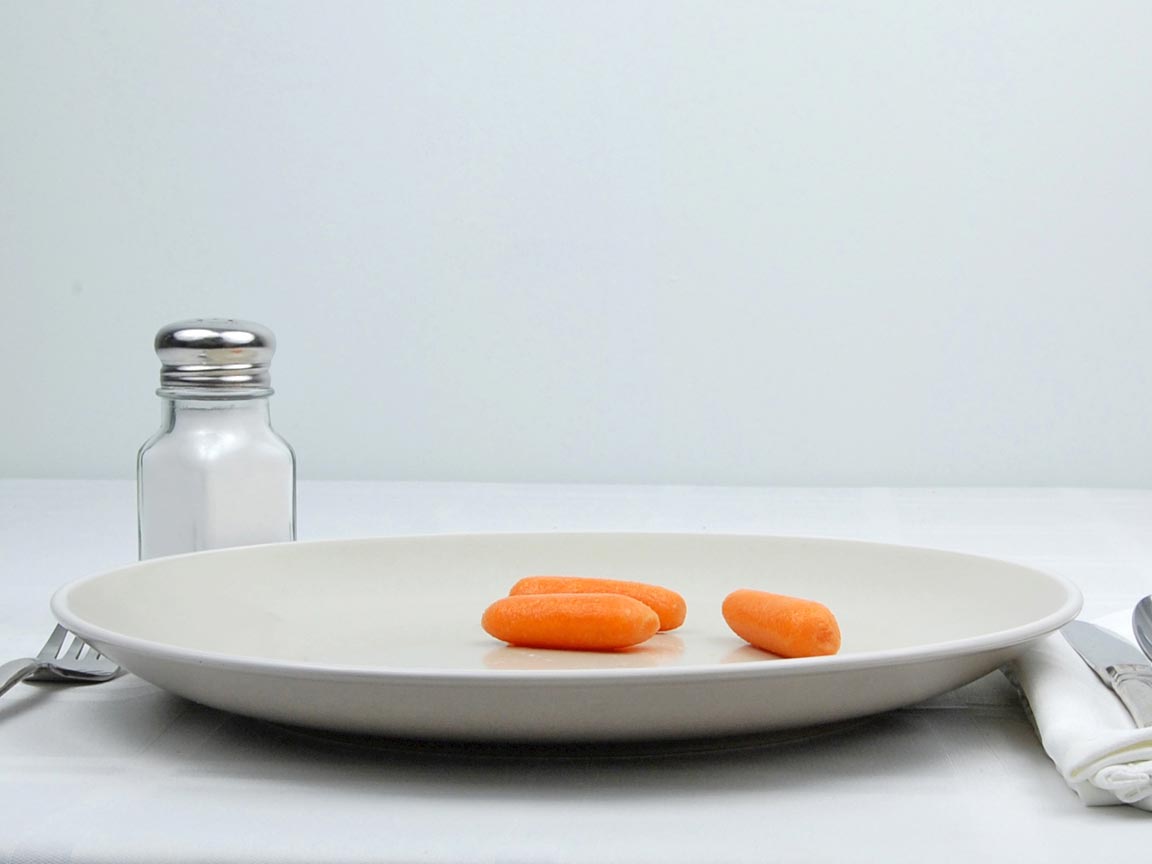 Calories in 28 grams of Carrots - Baby