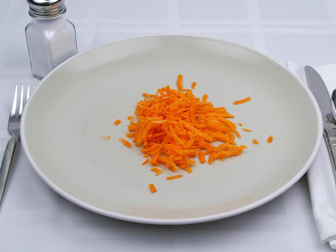 Calories in 0.33 cup(s) of Carrots - Shredded