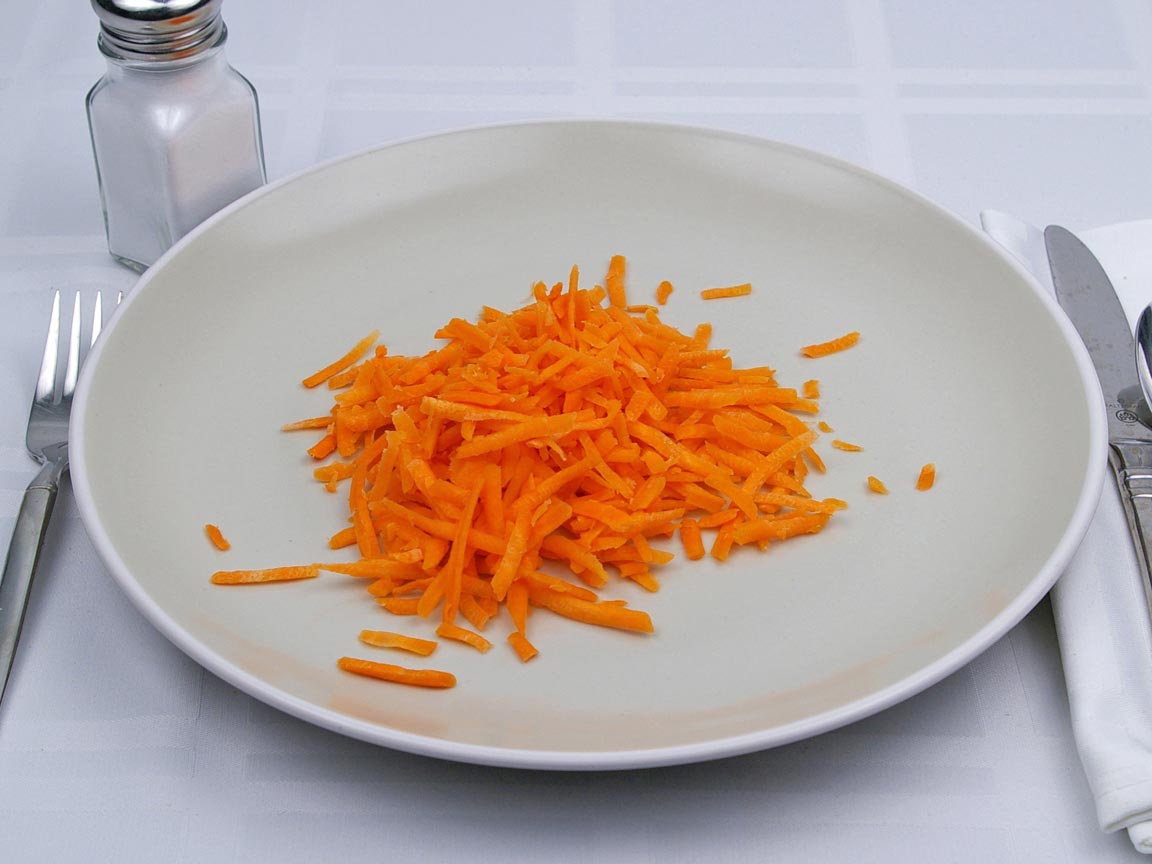 Calories in 0.67 cup(s) of Carrots - Shredded