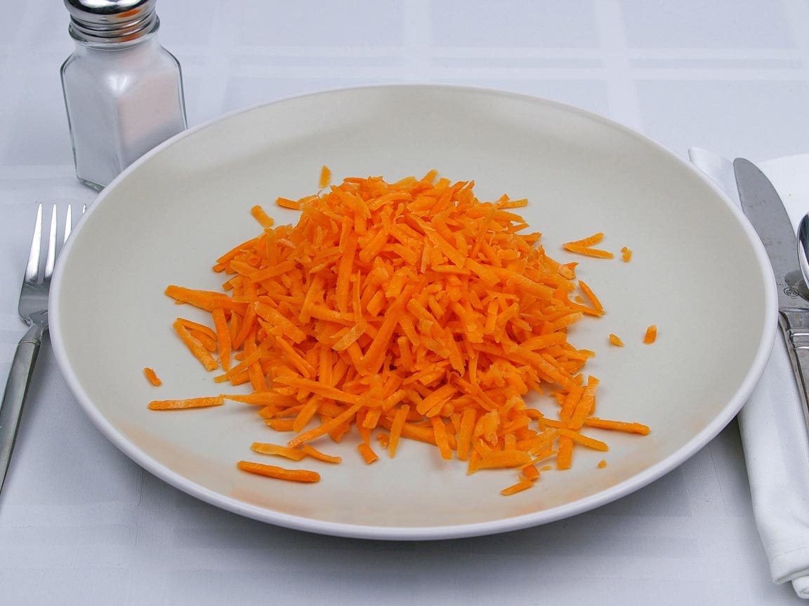 Calories in 1.33 cup(s) of Carrots - Shredded