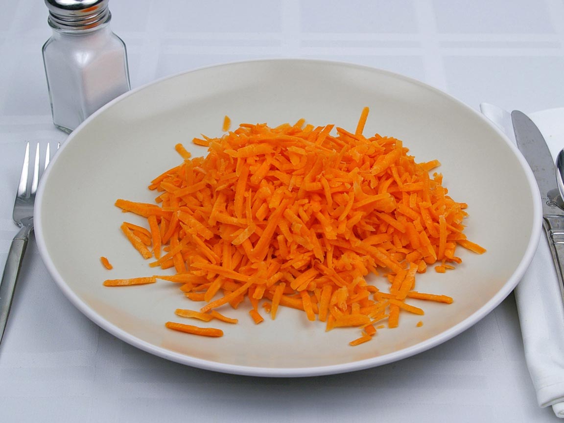 Calories in 1.67 cup(s) of Carrots - Shredded