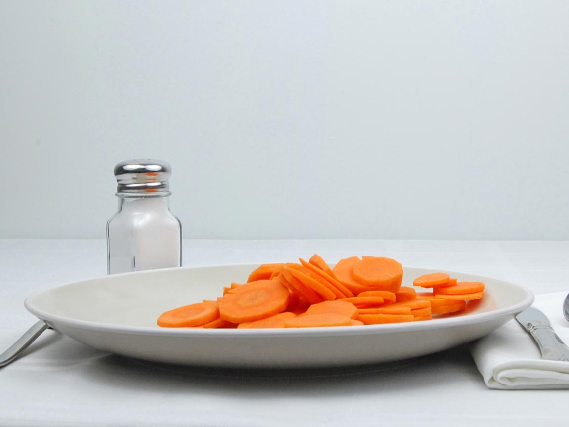 Calories in 1.5 cup(s) of Carrots - Sliced