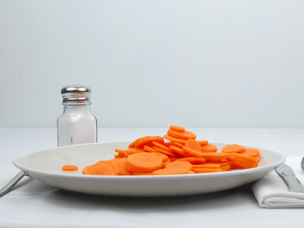 Calories in 2 cup(s) of Carrots - Sliced