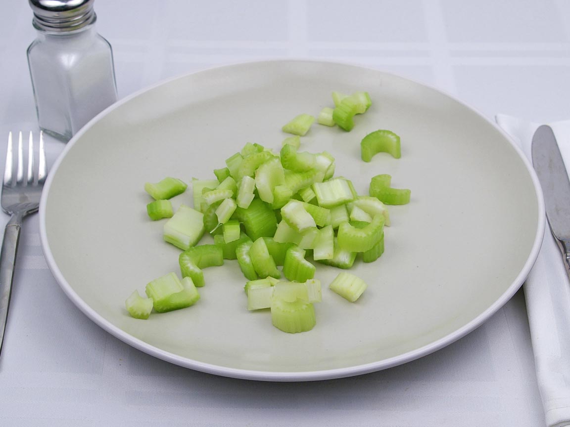 Calories in 150 grams of Celery - Chopped