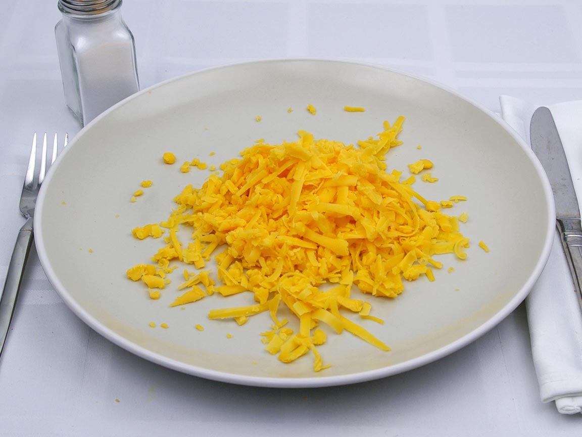 Calories in 1 cup(s) of Cheddar Cheese - Shredded