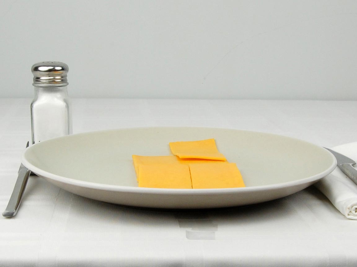 Calories in 2.5 slice(s) of Cheddar Slices