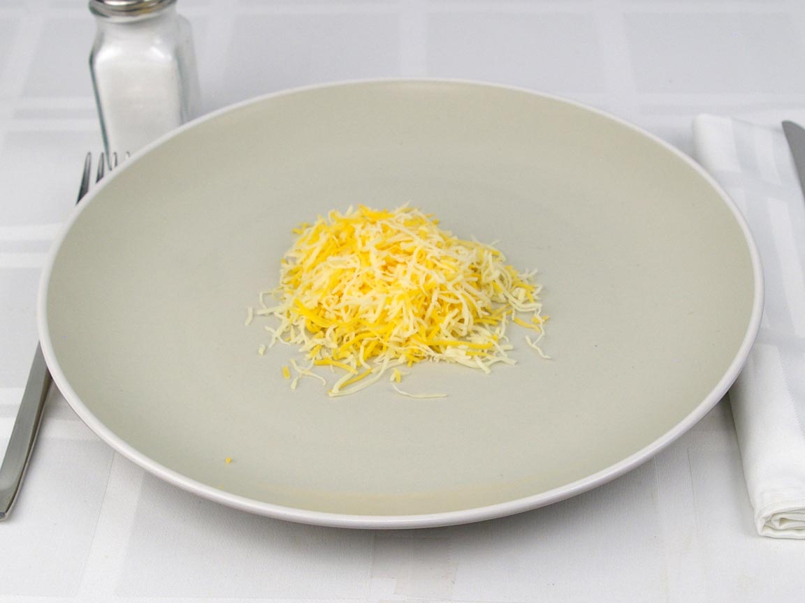 Calories in 0.33 cup(s) of Shredded Cheese - Jack Blend