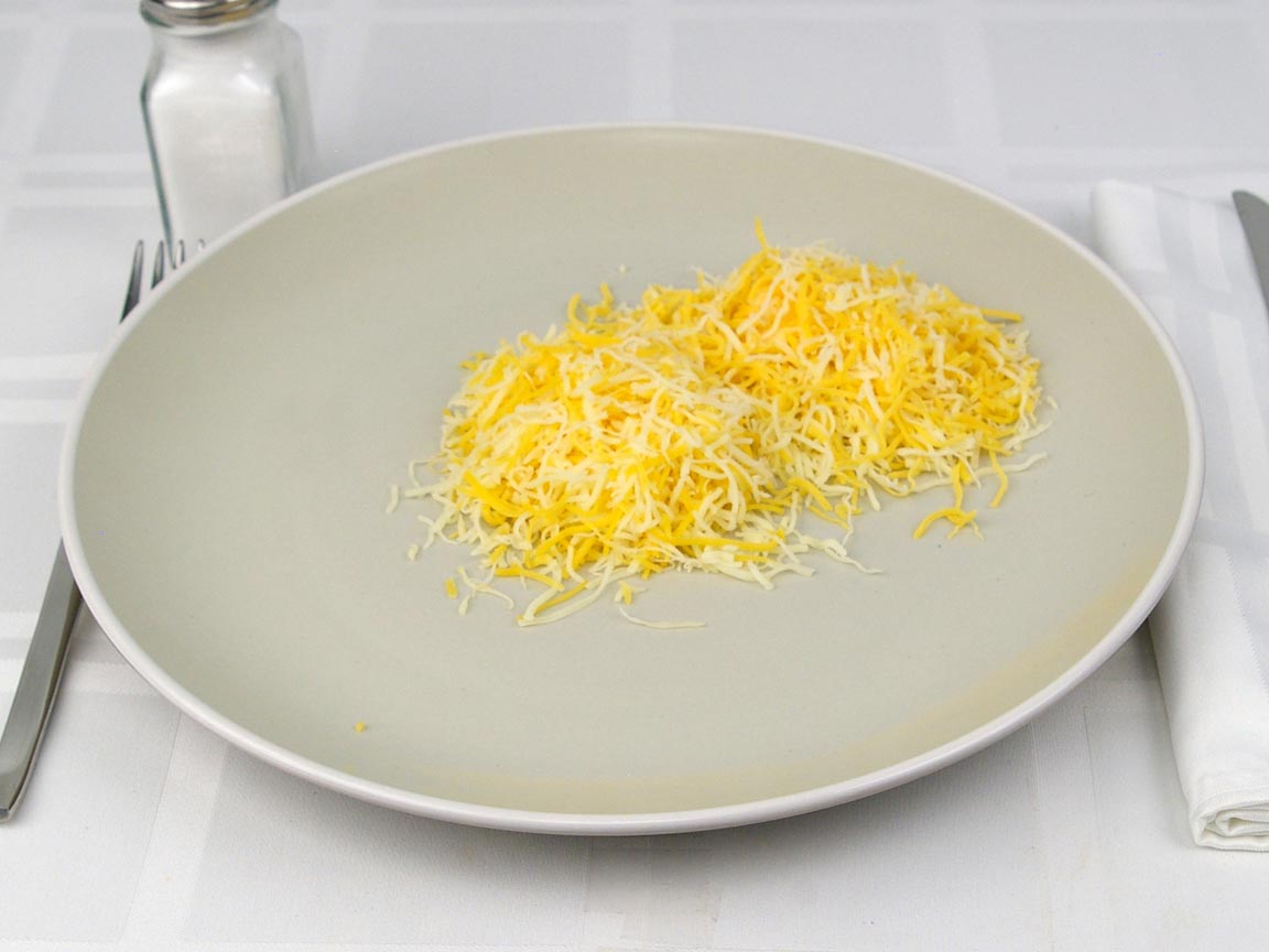 Calories in 0.67 cup(s) of Shredded Cheese - Jack Blend