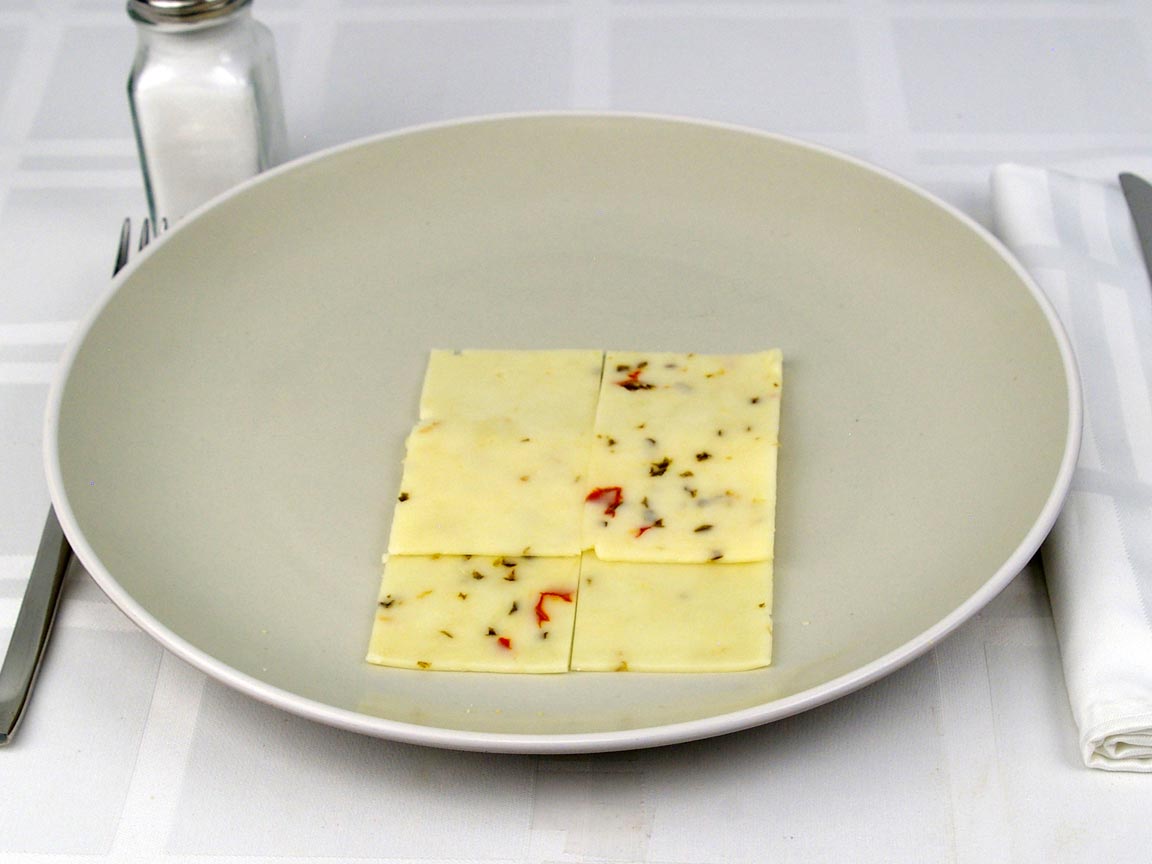 Calories in 2 piece(s) of Cheese - Sliced Pepper Jack