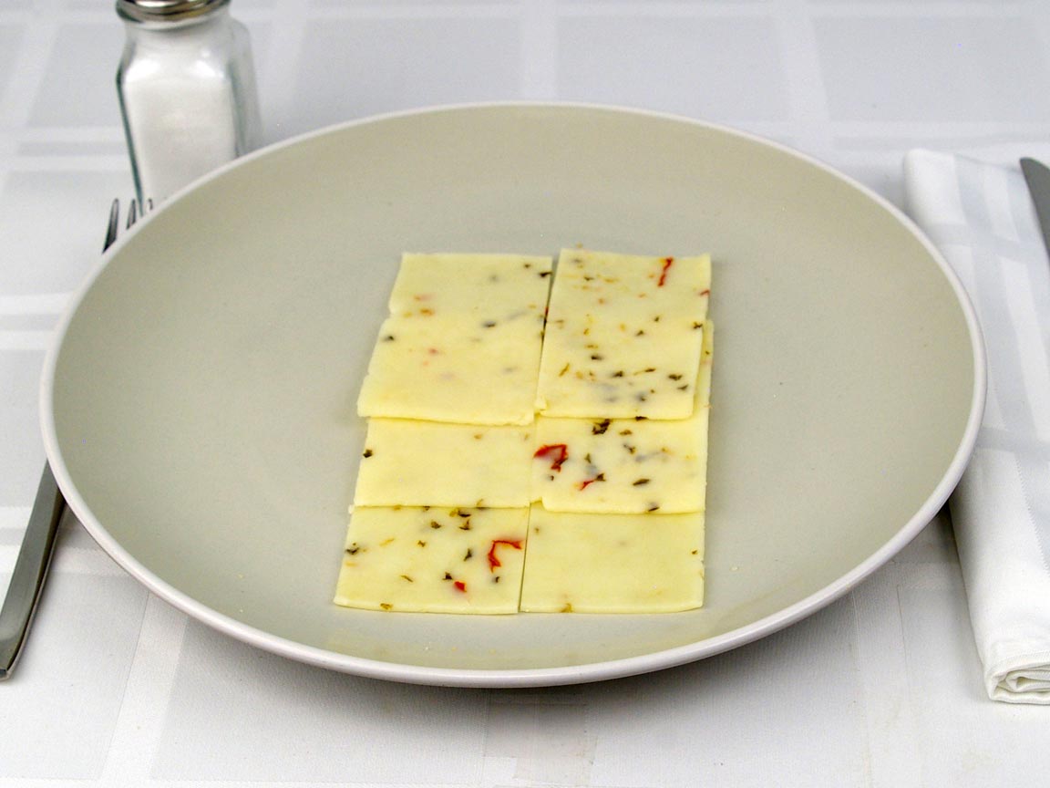 Calories in 3 piece(s) of Cheese - Sliced Pepper Jack