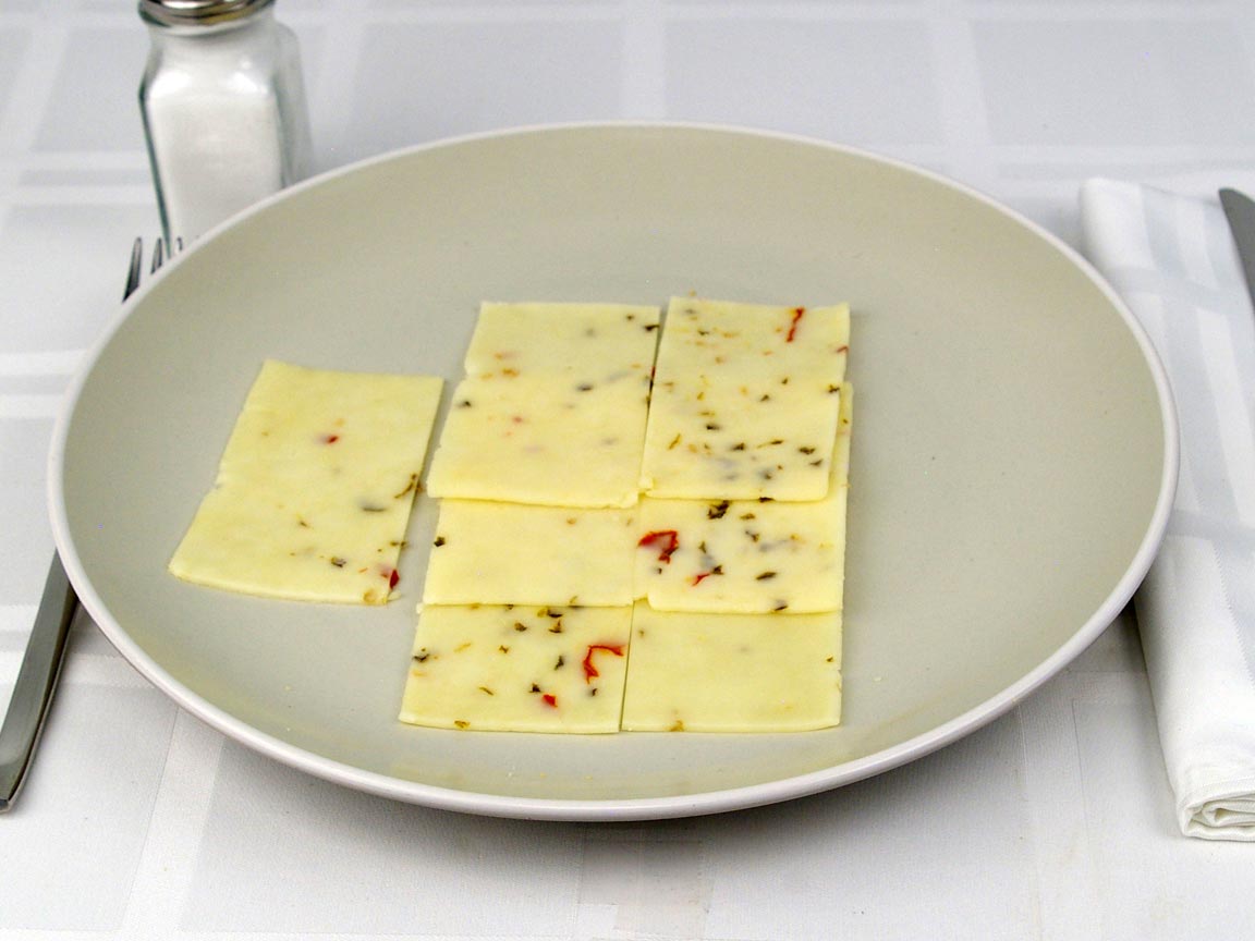 Calories in 3.5 piece(s) of Cheese - Sliced Pepper Jack