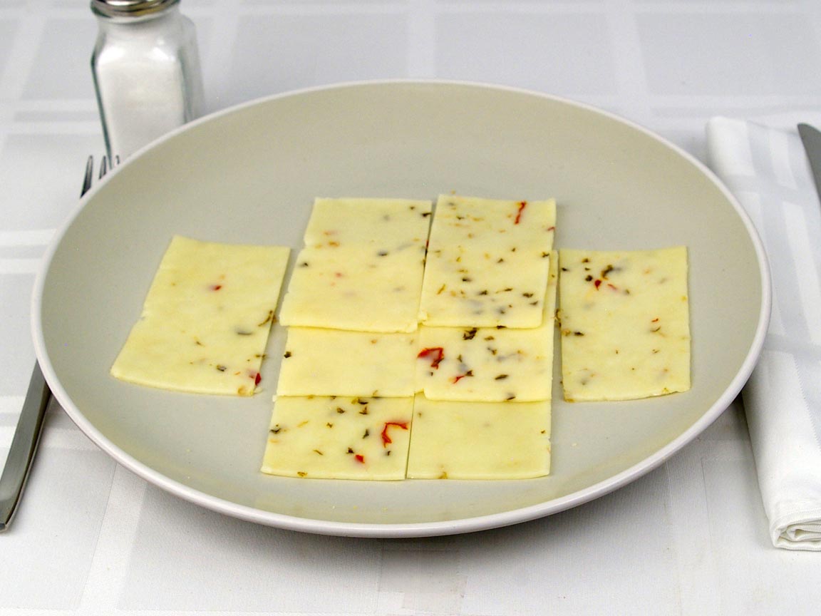 Calories in 4 piece(s) of Cheese - Sliced Pepper Jack