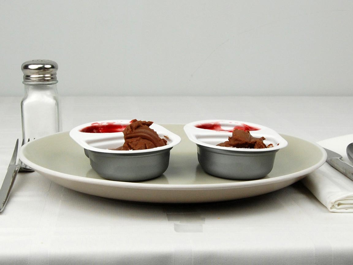 Calories in 2 individual cup(s) of Cheesecake Cups Dark Chocolate