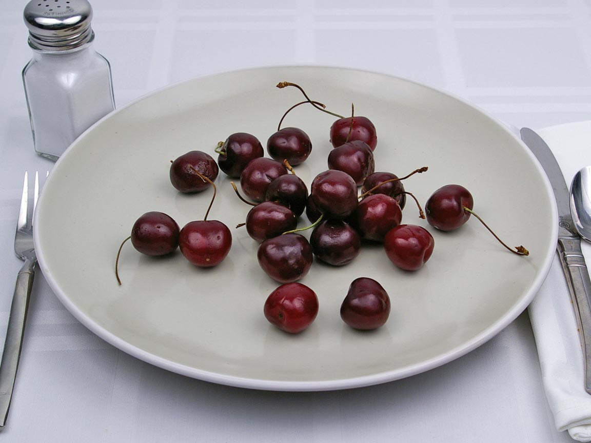 Calories in 20 cherrie(s) of Cherries