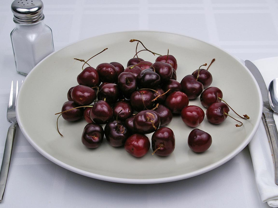 Calories in 40 cherrie(s) of Cherries