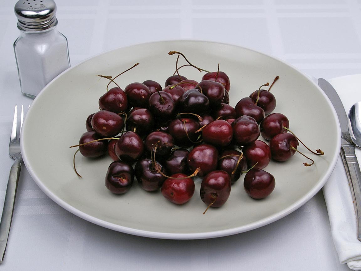 Calories in 44 cherrie(s) of Cherries