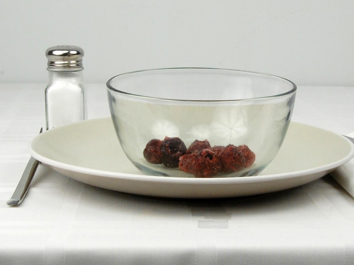 Calories in 0.25 cup(s) of Cherries - Frozen