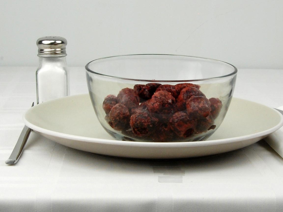 Calories in 1.25 cup(s) of Cherries - Frozen