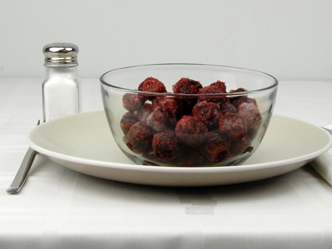 Calories in 1.75 cup(s) of Cherries - Frozen