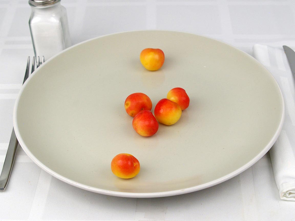 Calories in 6 cherries(s) of Rainier Cherries