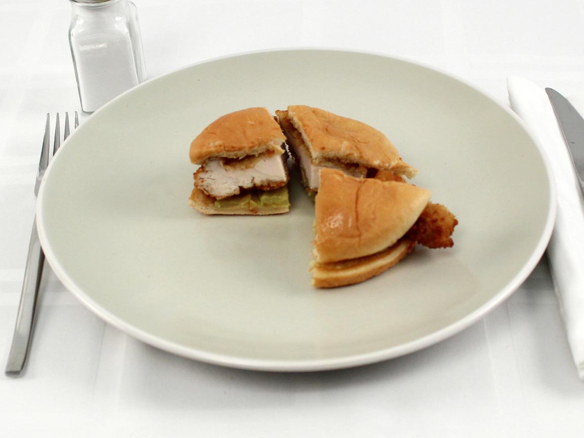 Calories in 0.75 sandwich(s) of Chick-fil-A Chicken Sandwich