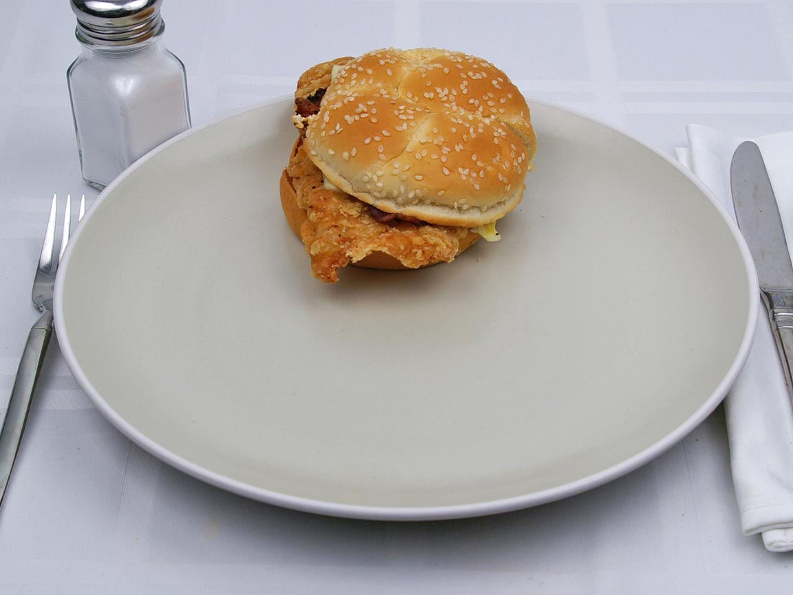 Calories in 1 sandwich(es) of Arby's  - Chicken Bacon Swiss Crispy