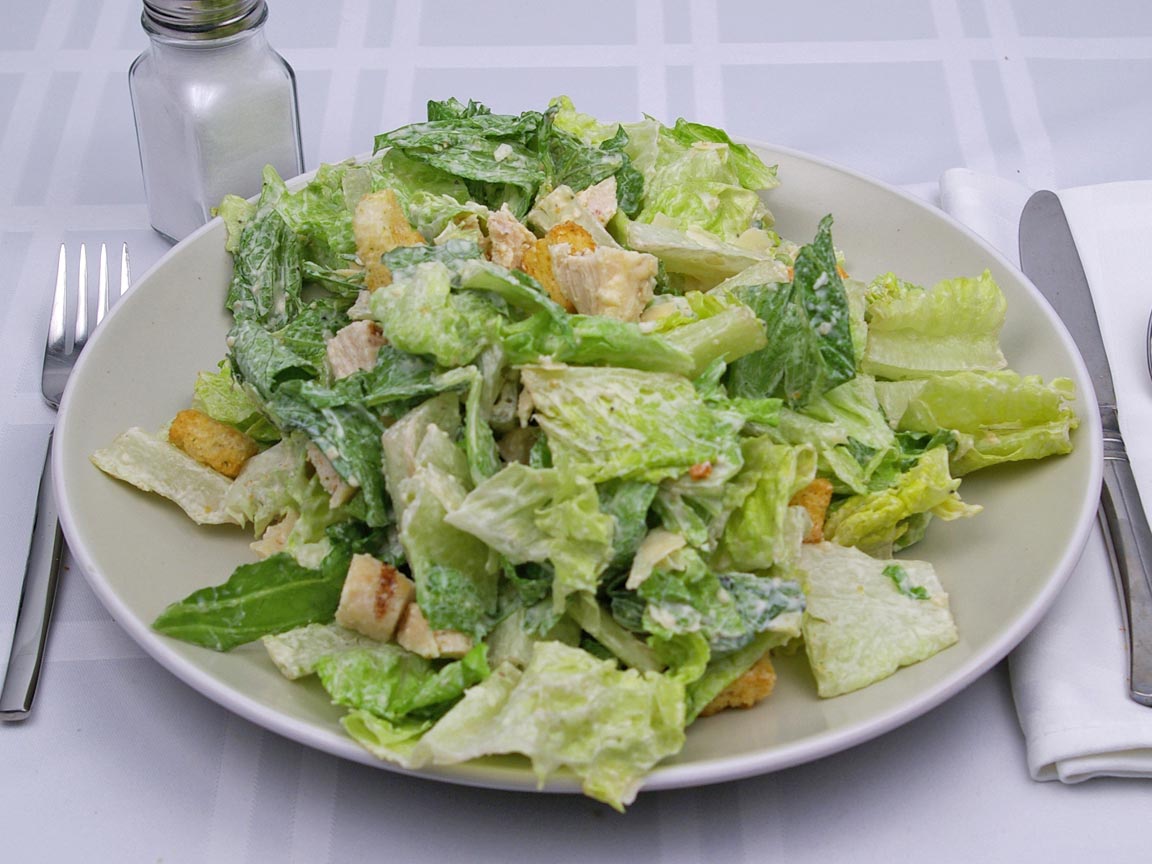 Calories in 1 salad(s) of Chicken Caesar Salad - with Dressing