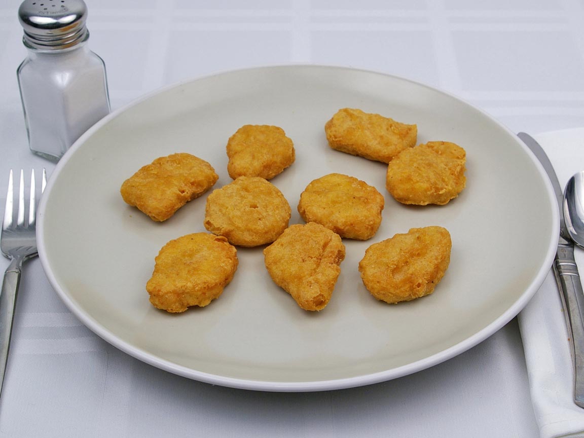 Calories in 9 piece(s) of McDonald's - Chicken Nuggets.