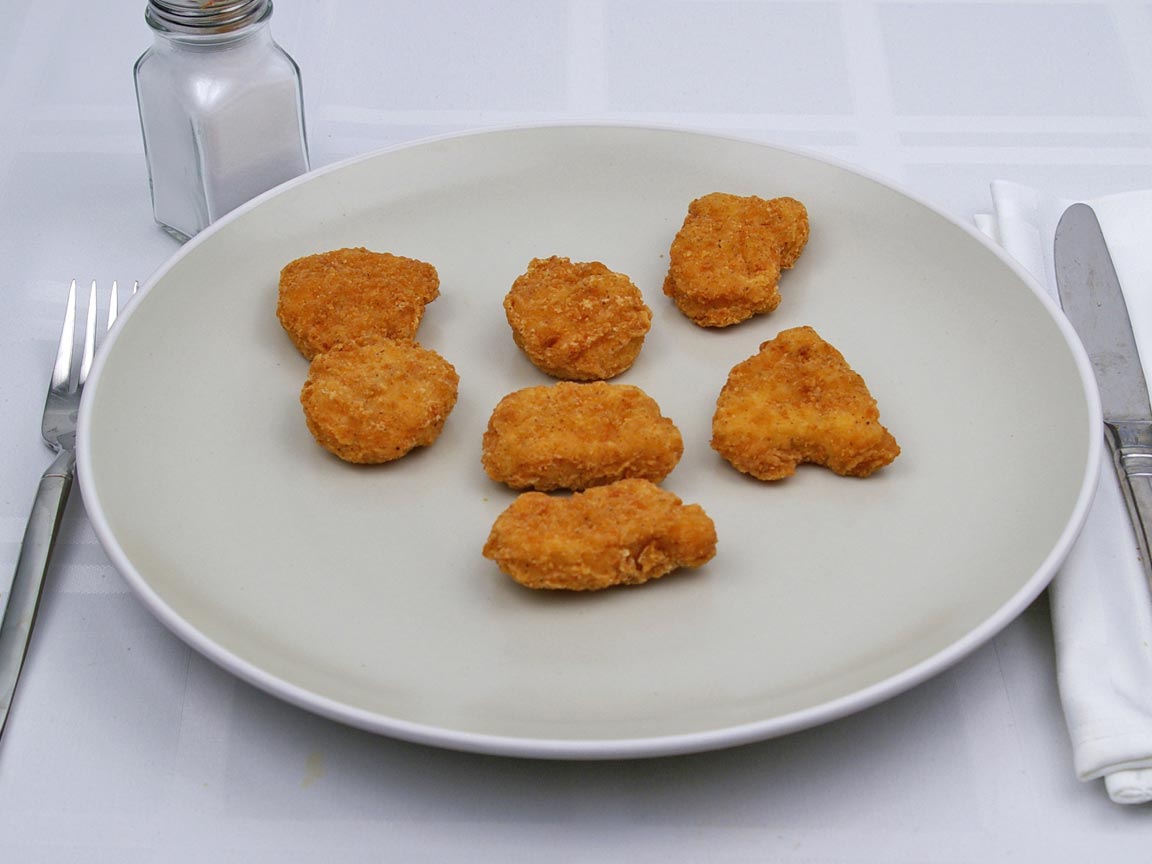 Calories in 7 nugget(s) of Wendy's - Chicken Nuggets