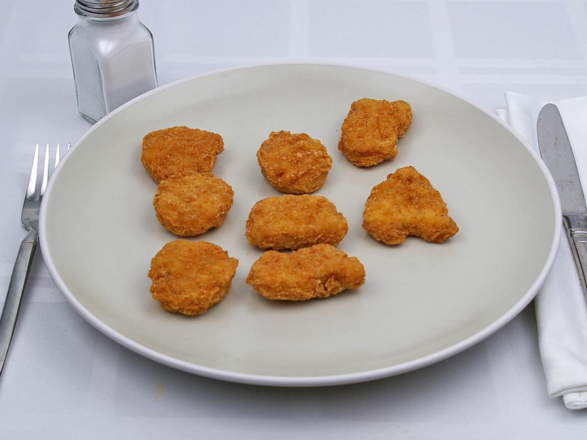 Calories in 8 nugget(s) of Wendy's - Chicken Nuggets