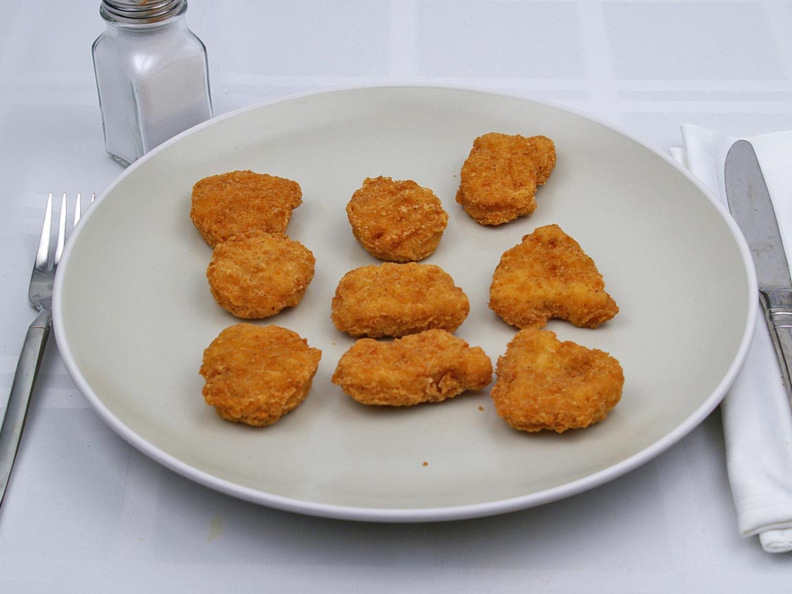 Calories in 9 nugget(s) of Wendy's - Chicken Nuggets