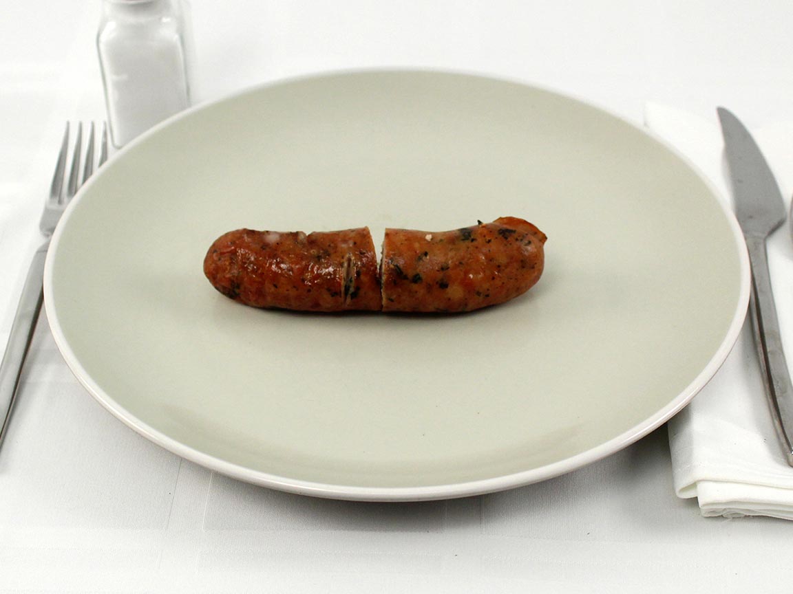 Calories in 1 sausage(s) of Chicken Sausage Spinach Gruyere