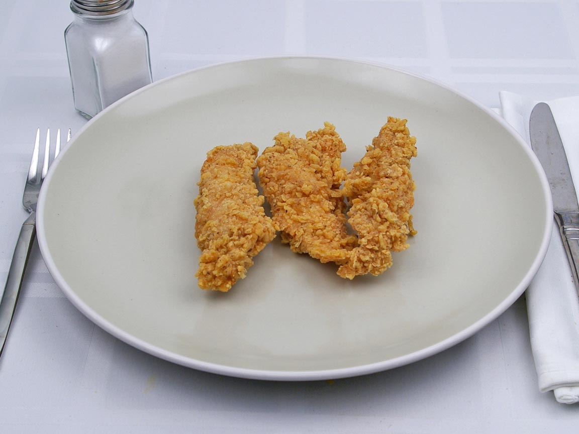 Calories in 3 piece(s) of Kentucky Fried Chicken - Extra Crispy Tenders