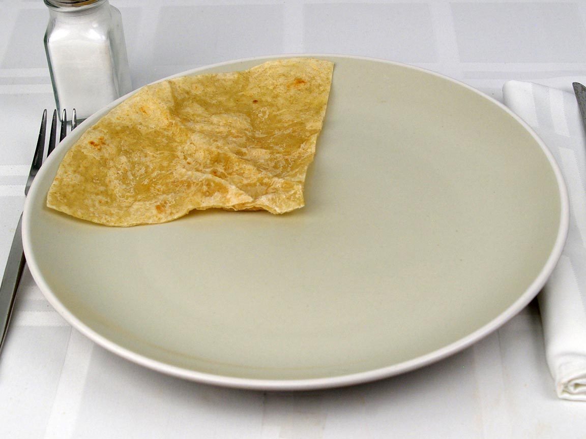 Calories in 0.25 tortilla(s) of Chipotle Flour Tortilla