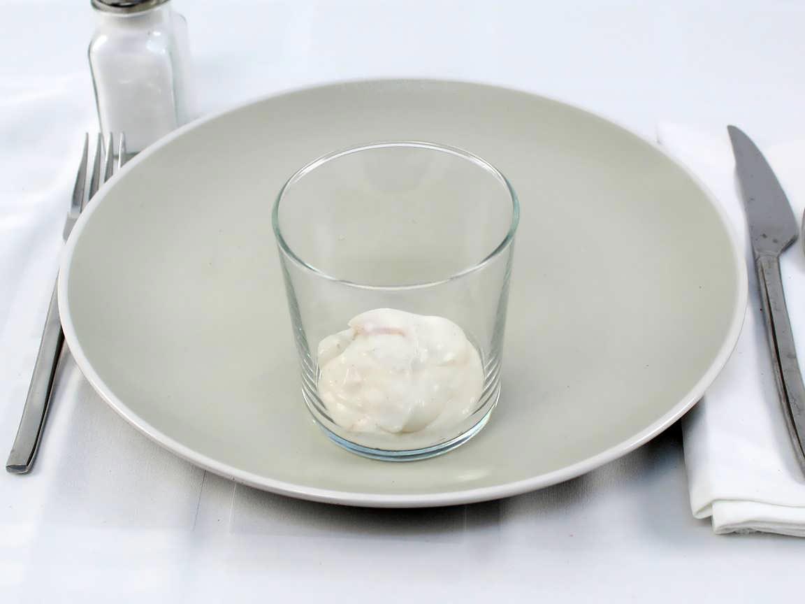 Calories in 0.33 container(s) of Chobani Plain Greek Yogurt Almond Butter