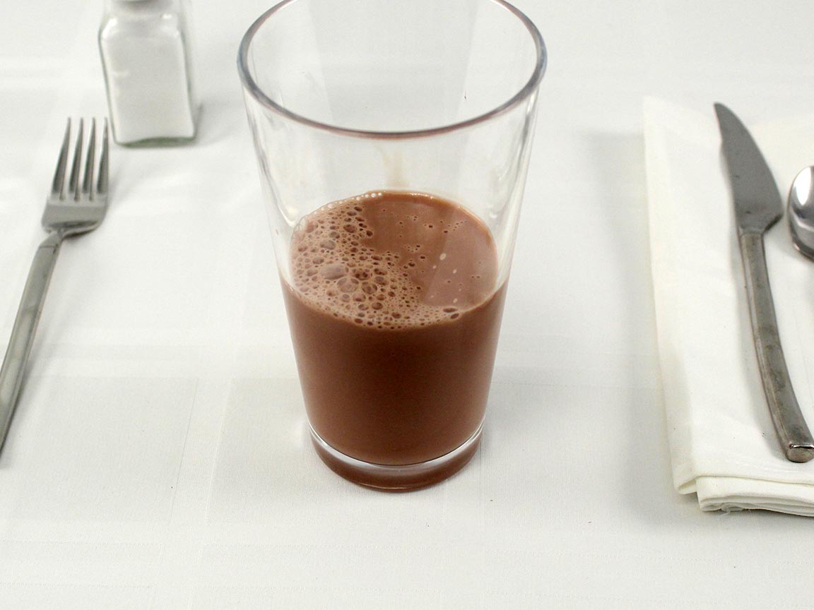 Calories in 8 fl oz(s) of Chocolate Milk - no sugar added - 1% 
