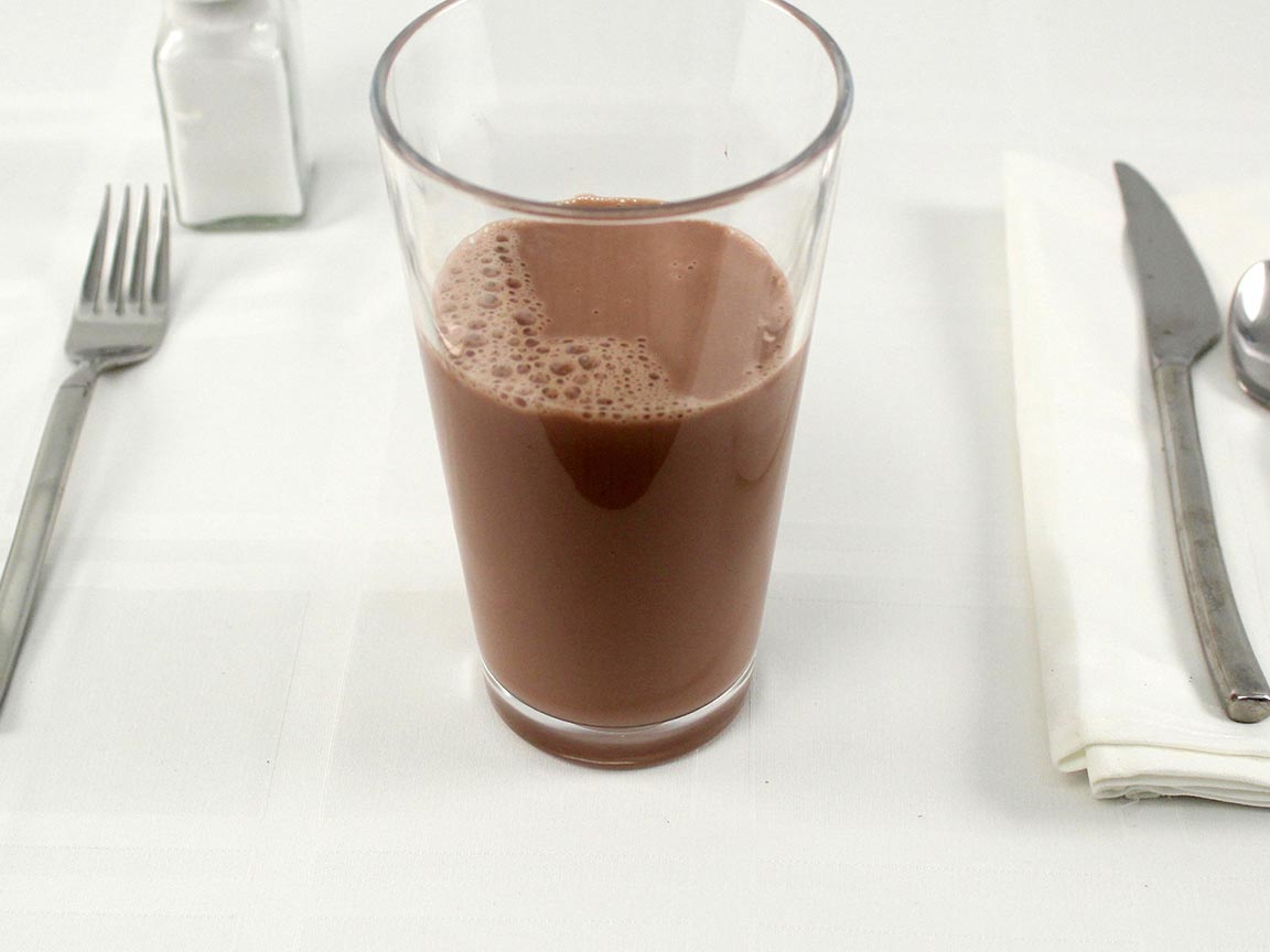 Calories in 12 fl oz(s) of Chocolate Milk - no sugar added - 1% 