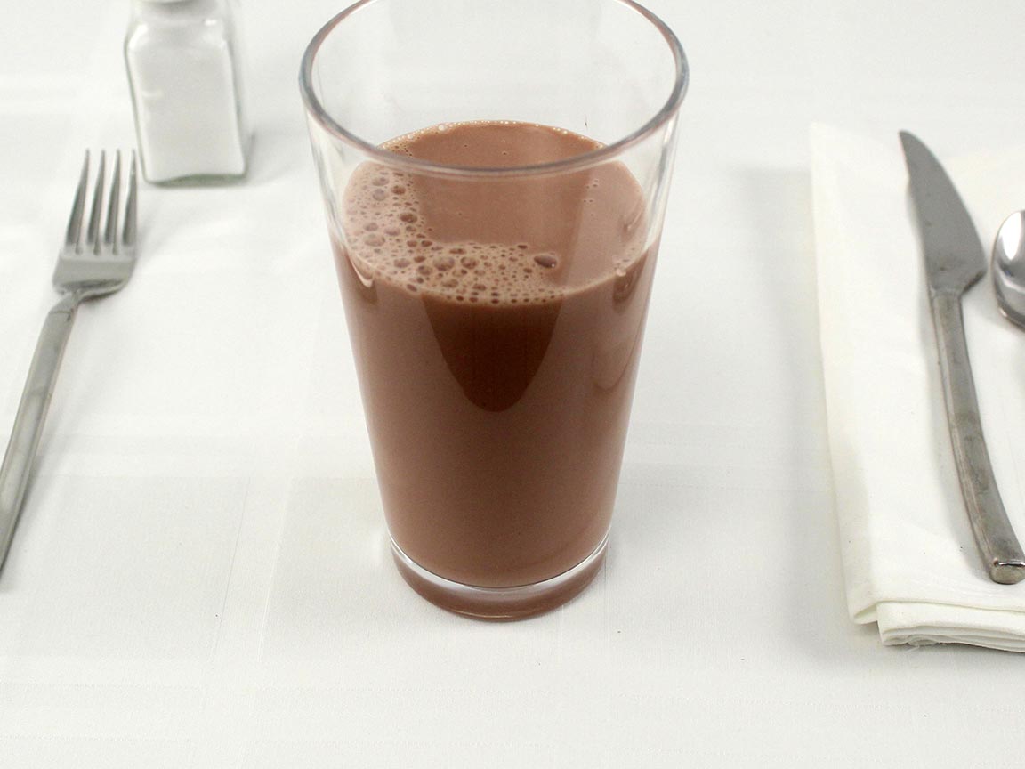 Calories in 14 fl oz(s) of Chocolate Milk - no sugar added - 1% 
